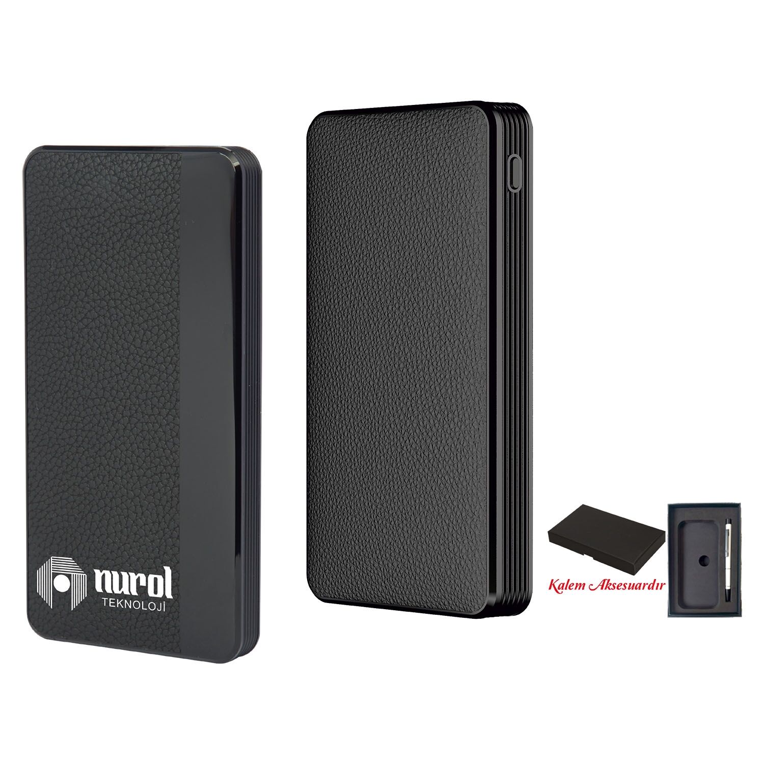 Deri Görünümlü Powerbank 10.000 mAh